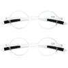 2 Pack Reading Glasses 4.0 3.75 3.5 3.25 3 2.75 2.5 Women Small Circle Frame Clear Lens Flexible Vintage Round Eyeglasses Reader Glasses For Men (2 Pack (Transparent white + Transparent white), 3.00) view 1