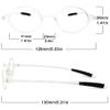 2 Pack Reading Glasses 4.0 3.75 3.5 3.25 3 2.75 2.5 Women Small Circle Frame Clear Lens Flexible Vintage Round Eyeglasses Reader Glasses For Men (2 Pack (Transparent white + Transparent white), 3.25) view 3