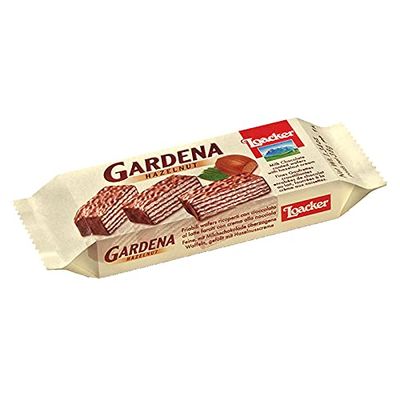 Dorri - Loacker Wafers, Tortina, Gardena, Classic Italian Biscuits, All Natural Ingredients, Light Snack (Gardena Hazelnut Wafers, 5 x 38g)