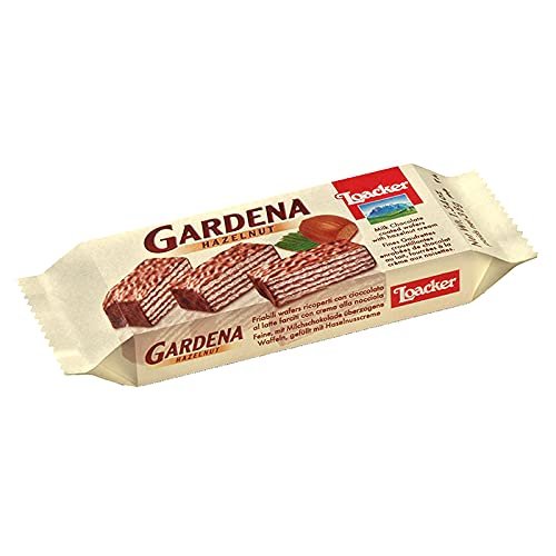 Dorri - Loacker Wafers, Tortina, Gardena, Classic Italian Biscuits, All Natural Ingredients, Light Snack (Gardena Hazelnut Wafers, 5 x 38g)