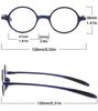 2 Pack Reading Glasses 4.0 3.75 3.5 3.25 3 2.75 2.5 2.25 2.0 1.75 1.5 1.25 Women Small Circle Frame Clear Lens Flexible Vintage Round Eyeglasses Reader Glasses For Men (2 Pack (Blue+Blue), 3.00) view 3