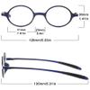 2 Pack Reading Glasses 4.0 3.75 3.5 3.25 3 2.75 2.5 2.25 2.0 1.75 1.5 1.25 Women Small Circle Frame Clear Lens Flexible Vintage Round Eyeglasses Reader Glasses For Men (2 Pack (Blue+Blue), 3.75) view 3