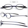2 Pack Reading Glasses 4.0 3.75 3.5 3.25 3 2.75 2.5 2.25 2.0 1.75 1.5 1.25 Women Small Circle Frame Clear Lens Flexible Vintage Round Eyeglasses Reader Glasses For Men (2 Pack (Blue+Blue), 3.75) view 4
