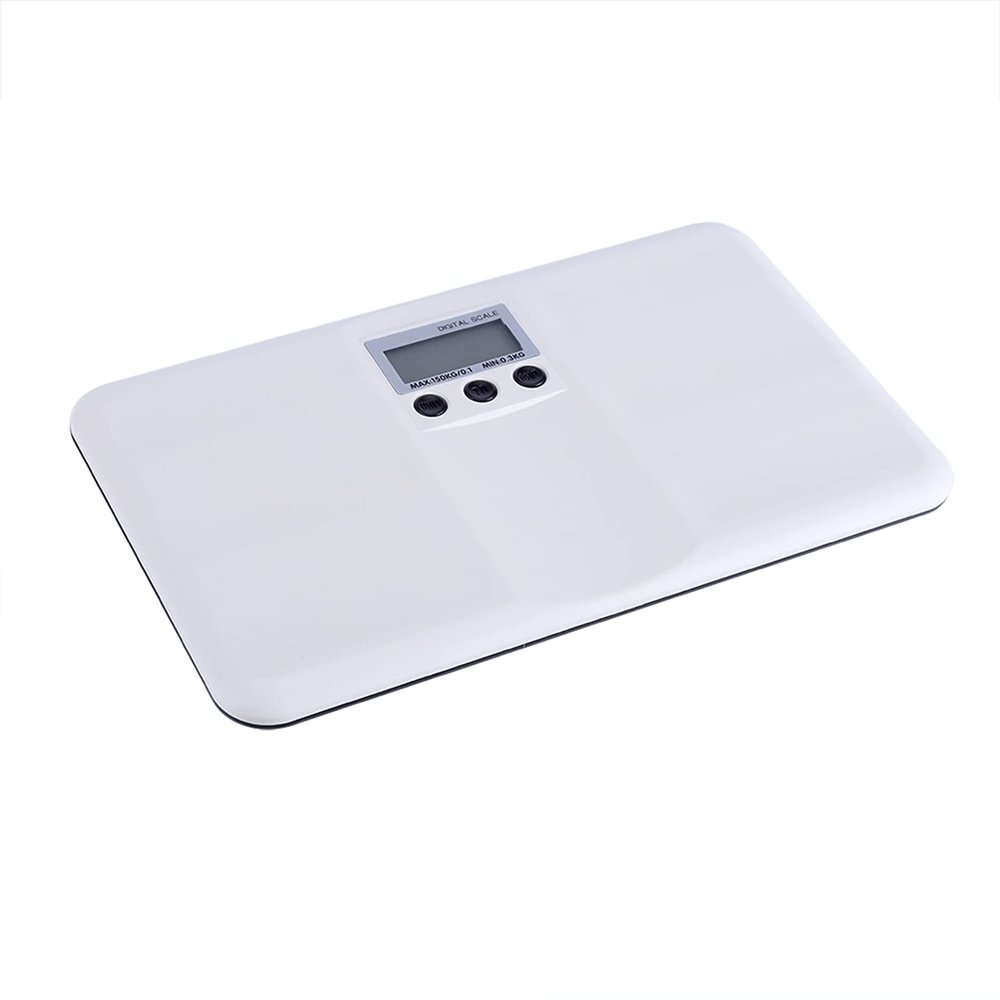 Digital Bathroom Scale, LCD Digital Electronic/Tare Function Low Battery/Lock Alarm Baby Pet Body Weighting Scale 10.4 * 6.3 * 1.1in