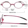 2 Pack Reading Glasses 4.0 3.75 3.5 3.25 3 2.75 2.5 2.25 2.0 1.75 1.5 1.25 Women Small Circle Frame Clear Lens Flexible Vintage Round Eyeglasses Reader Glasses For Men (2 Pack (Red0+Red), 2.25) view 3