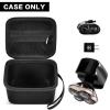 ANKHOH Case Compatible with Skull Shaver Electric Pitbull Pro Razor, Hard Travel Rotary Men Head Shavers Beard Trimmer Storage Bag with Zipper Mesh Pocket for Mustache Grooming Kit,Black-Only Box view 4