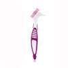 Purple Double Bristle Head Denture Brush Denture Cleaning Brush Portable Cleaning Brush False Teeth Brushes view 2
