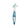 Green Double Bristle Head Denture Brush Denture Cleaning Brush Portable Cleaning Brush False Teeth Brushes view 1