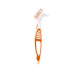 Orange Double Bristle Head Denture Brush Denture Cleaning Brush Portable Cleaning Brush False Teeth Brushes view 1