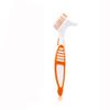 Orange Double Bristle Head Denture Brush Denture Cleaning Brush Portable Cleaning Brush False Teeth Brushes view 2