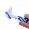 Orange Double Bristle Head Denture Brush Denture Cleaning Brush Portable Cleaning Brush False Teeth Brushes view 4