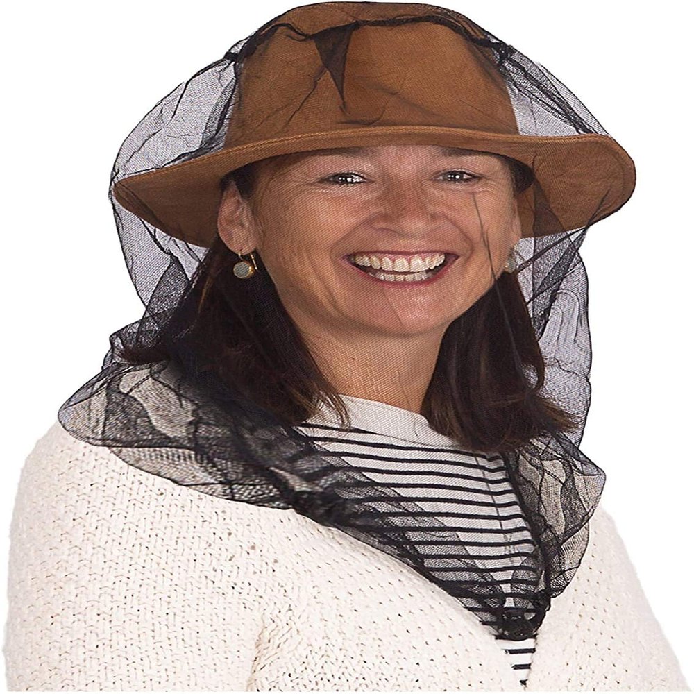 ALCIONO Mosquito Head Net, Walking with UV Protection and Fly Insects Bugs Preventing Midges Gnats, Face Mesh-Head Protecting Net for Outdoor Carry Bag, Chemical Free