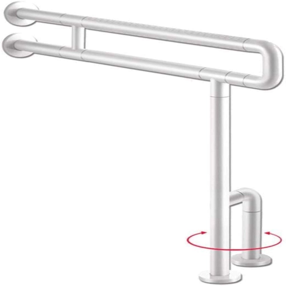 MTYLX Safety Handrails, Barrier-Free Safety Bathroom Handrails, Safety Support Bars, Non-Slip Support Handrails for The Disabled, Suitable for Hotels, Corridors, Bathrooms, Stairwells,White,60Cm*70Cm