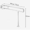 MTYLX Safety Handrails, Barrier-Free Safety Bathroom Handrails, Safety Support Bars, Non-Slip Support Handrails for The Disabled, Suitable for Hotels, Corridors, Bathrooms, Stairwells,White,60Cm*70Cm view 2