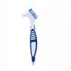 Blue Dual Angled Brush Heads Portable Ergonomic Denture Cleaning Brush Multi-Layered Soft Bristles False Teeth Brush view 1