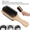 Beard Brush Beard Grooming Brush for Men Wooden Handle DoubleSided Men's Beard Grooming Brush for Mustache Cleaning view 3