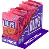 Olly's Pretzel Thins, Sweet Chilli, 35g (Pack of 10), Handy Snack Pouches, Healthy Plant-Based Vegan Snacks for Dipping, Low Calorie Snacks, Low Fat, Source of Fibre, No Preservatives view 1