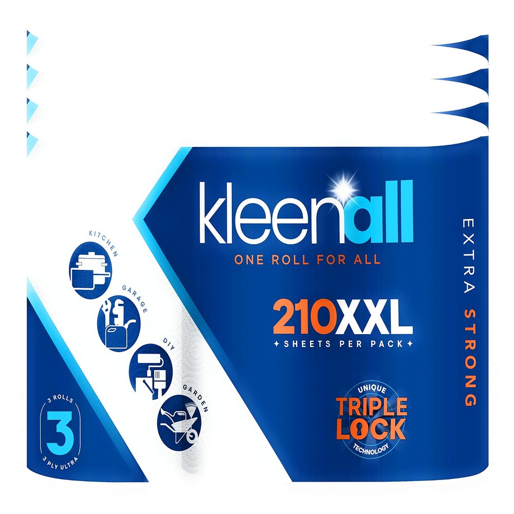 12 Rolls Kleenall 3 ply Ultra Roll 70 Extra Large Sheets Per Roll