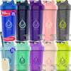 10 PACK, Shaker Bottles with Wire Whisks for Protein Mixes | Leakproof Blender Shaker Bottle Pack| BPA-Free & Dishwasher Safe | 5 Large 28-oz & 5 Small 20-oz shaker bottle | Shaker Cups for shakes view 1