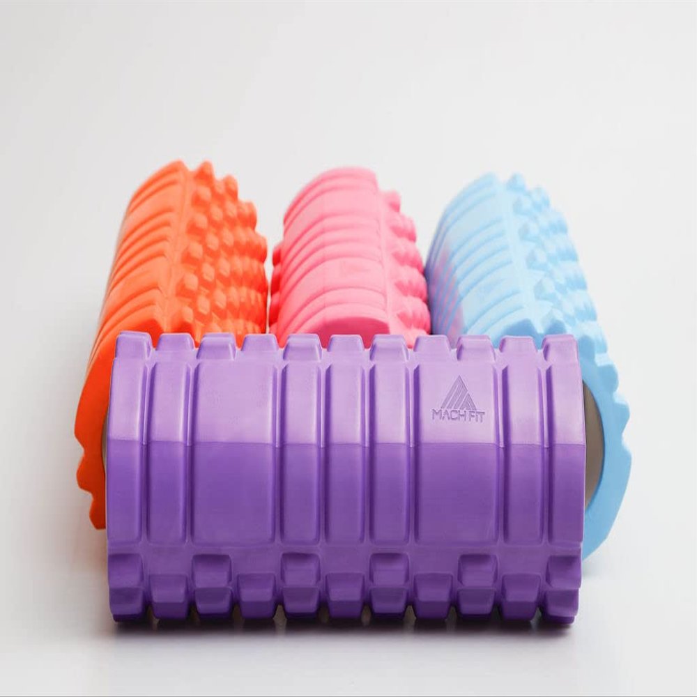 MACH FIT Muscle Roller, Foam Material, Deep Tissue Massage, for Back Pain, Legs, Hips, arms, Muscular Tightness. Quality Pain Relief (Pink)