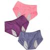 BDXZJ Breathable Leakproof Period Panties 3Pcs/Set Menstrual Panties Women Pants Leak Proof Incontinence Cotton Plus Size Underwear Reusable Women's Menstrual Cycle Panties D,L view 1