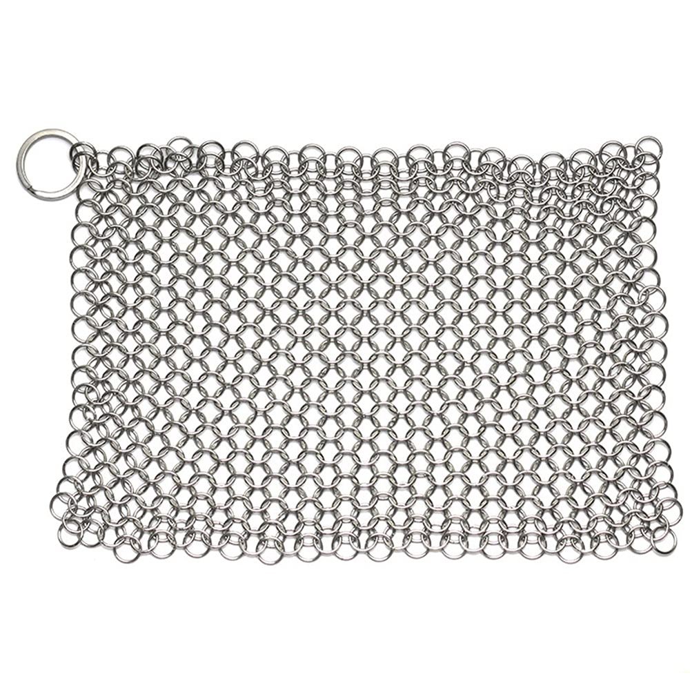 VALINK Steel Wool Scrubber, Stainless Steel Cast Iron Cleaner Scrubber for All Types of Skillet Griddles Cast Iron Pans Grills Dutch Ovens