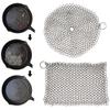 VALINK Steel Wool Scrubber, Stainless Steel Cast Iron Cleaner Scrubber for All Types of Skillet Griddles Cast Iron Pans Grills Dutch Ovens view 4