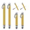 4 Pieces Reusable Titanium toothpicks with Protective Holder, Mini Metal toothpicks, Stainless Steel Portable Toothpick, Household Outdoor (2 Long & 2 ShortGold) view 1
