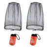 2 Pcs Midge Head Net with Storage Bag Face Net Mesh Nylon Mosquito Head Net for Outdoor Hiking Camping Climbing Fishing and Walking view 1