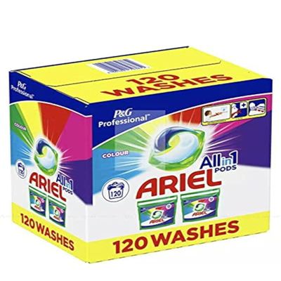 Ariel All in 1 Colour Pods Detergent Cleaning Power Washing Capsule Pack 120 Pcs