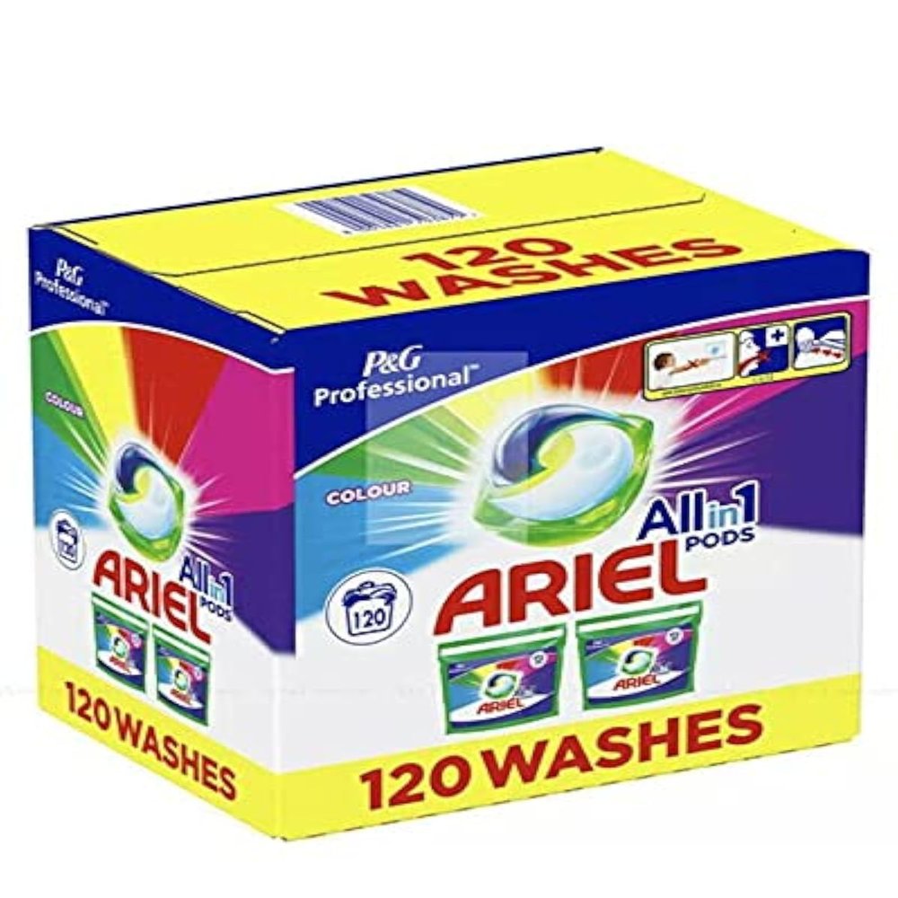 Ariel All in 1 Colour Pods Detergent Cleaning Power Washing Capsule Pack 120 Pcs