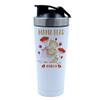 Personalised Any Name Mama Bear Gift for Her, Mum, God Mother, Step Mom, Mummy, Mothers Day, Moms birthday Present, 500ml Aluminum Shaker Bottle. (White) view 1