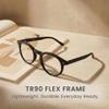 2SeeLife Large Round TR-90 Reading Glasses for Men & Women Medium-Large Fit, Durable, Spring Hinges, Blue Light Readers, Black, +3.00 view 2