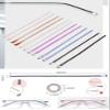 2 Pairs Eyeglasses Temple Tips Long Ear Pad Tubes Eyewear Replacement Tips #03 view 2