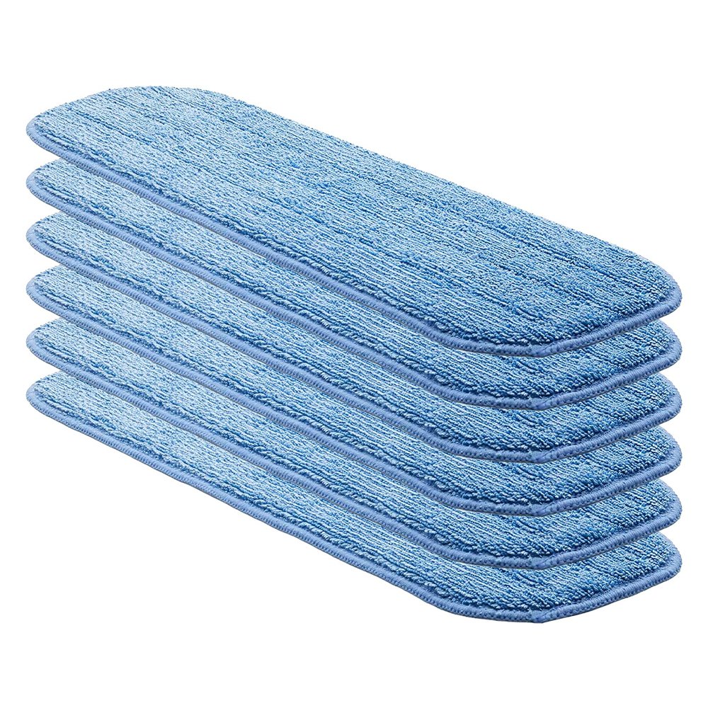 Replacement Washable Microfiber Absorbing Pads - Compatible with E-Cloth Deep Clean Mop, Wet & Dry Cleaning Cloth Refills for All Hard-Floor (Blue)6Pack