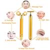 2-in-1 Beauty Bar, Golden Pulse Face Massager Electric 3D Roller and T Shape Facial Massager, Anti Aging Face Lift Massage Stick Beauty Skin Care Tool Gift Set for Women Skin Tightening Anti Wrinkles view 4