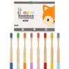 EcoFrenzy - Kids Bamboo Toothbrush - Child Size Soft BPA Free Color Safe Bristles (8 Pack) view 1