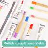 EcoFrenzy - Kids Bamboo Toothbrush - Child Size Soft BPA Free Color Safe Bristles (8 Pack) view 2