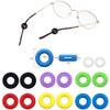 Silicone Eyeglasses Temple Tips Sleeve Retainer Elastic Comfort Anti-Slip Round Glasses Retainers Eyeglasses Ear Hooks for Reading Glasses Sunglasses Eyewear (15pairs, Black) view 2