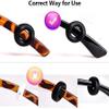 Silicone Eyeglasses Temple Tips Sleeve Retainer Elastic Comfort Anti-Slip Round Glasses Retainers Eyeglasses Ear Hooks for Reading Glasses Sunglasses Eyewear (15pairs, Black) view 4