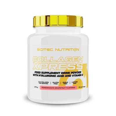Scitec Nutrition Collagen Xpress 15g Collagen per Dose Gluten-Free, Sugar-Free Lactose-Free with Vitamin C & Hyaluronic Acid, 475 g, Pomegranate-Grapefruit