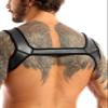 Runhomal Men's Neoprene Custom Harness Shoulder Support Brace Gym Sport Muscles Protector Clubwear Black M view 4