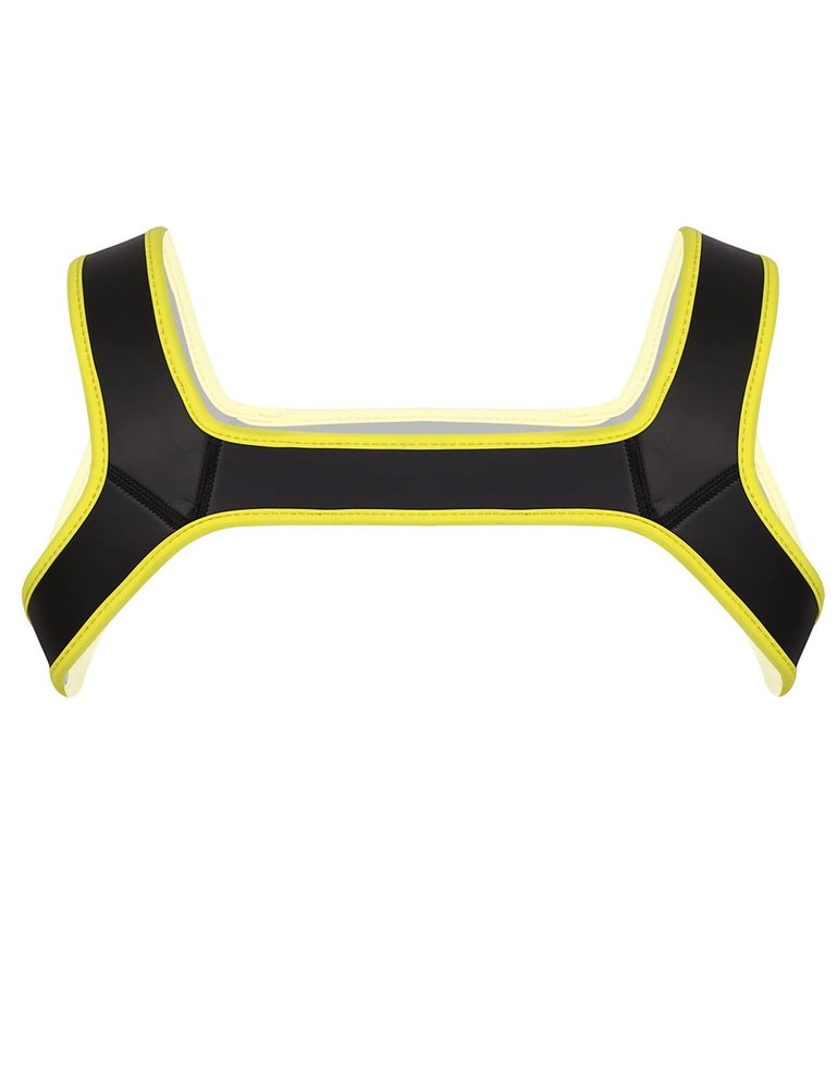 Runhomal Men's Neoprene Custom Harness Shoulder Support Brace Gym Sport Muscles Protector Clubwear Yellow M