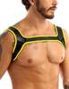 Runhomal Men's Neoprene Custom Harness Shoulder Support Brace Gym Sport Muscles Protector Clubwear Yellow M view 2
