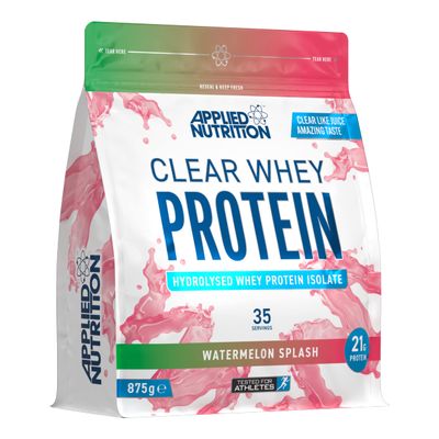 Applied Nutrition Clear Whey Isolate - Whey Protein Isolate, Refreshing High Protein Powder, Fruit Juice Style Flavours (Watermelon) (875g - 35 Servings)