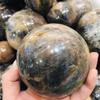 1pc 90mm Natural Black Moonstones Sphere Ball Rock Quartz Black Magic Reiki Decoration Healing Crystal Balls Home Decorative view 4