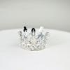 Mini Crown Cake Topper Tiara Small Cupcakes Crown for Baby Shower Birthday Wedding Christmas Princess Theme Party Decorations Newborn Photo Prop Silver view 4
