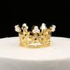 Mini Crown Cake Topper Tiara Small Cupcakes Crown for Baby Shower Birthday Wedding Christmas Princess Theme Party Decorations Newborn Photo Prop Gold view 3