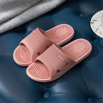 SanQing Women's Pink Reflexology Slippers, Size 40~41, Acupressure Massage, Shiatsu, Arch Pain Relief, Non-Slip, Water Resistant, Indoor/Outdoor