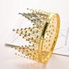 Crown Cake Topper Tiara Hair Ornament Birthday Party Supplies for Centerpieces Wedding Princess Queen Birthday Cake Decoration Gold view 4